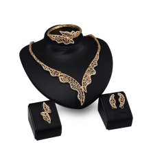 Chapado en oro Crystal Semilune Women Full Jewelry Sets Wholesale (C-XSST0048)